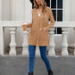 Ribbed Button Down V-Neck Long Sleeve Cardigan