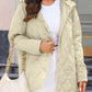 Snap Down Long Sleeve Quilted Winter Coat