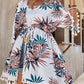 Tassel Tied Printed Half Sleeve Cover Up