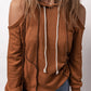 Cold Shoulder Long Sleeve Hoodie