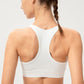 Zip-Up Round Neck Sports Bra