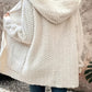 Open Front Long Sleeve Hooded Fuzzy Cardigan