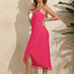 Backless Tassel Surplice Spaghetti Strap Cover Up Dress