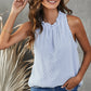 Frill Swiss Dot Round Neck Tank