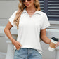 Johnny Collar Short Sleeve Blouse