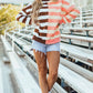 Striped Round Neck Long Sleeve Sweatshirt