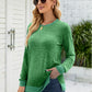 Round Neck Long Sleeve Blouse