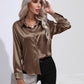 Collared Neck Buttoned Long Sleeve Shirt