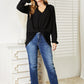 Celeste Full Size Long Sleeve Ribbed Blouse