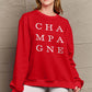 Simply Love Full Size CHAMPAGNE Graphic Long Sleeve Sweatshirt