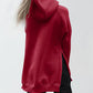 Slit Pocketed Raglan Sleeve Hoodie