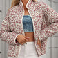 Floral Snap Down Long Sleeve Outerwear