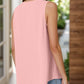 Full Size Ruched V-Neck Tank