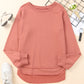 Side Slit Drop Shoulder Sweatshirt