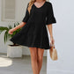 Tied Flounce Sleeve Mini Dress