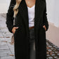 Devine Pocketed Long Sleeve Hooded Teddy Coat