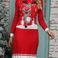 MERRY CHRISTMAS Graphic Pleated Sweater Dress