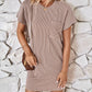 Round Neck Short Sleeve Mini Dress