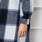 Plaid Button Up Collared Neck Outerwear