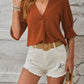 Notched Half Sleeve Blouse