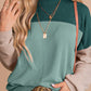 Color Block Dropped Shoulder T-Shirt