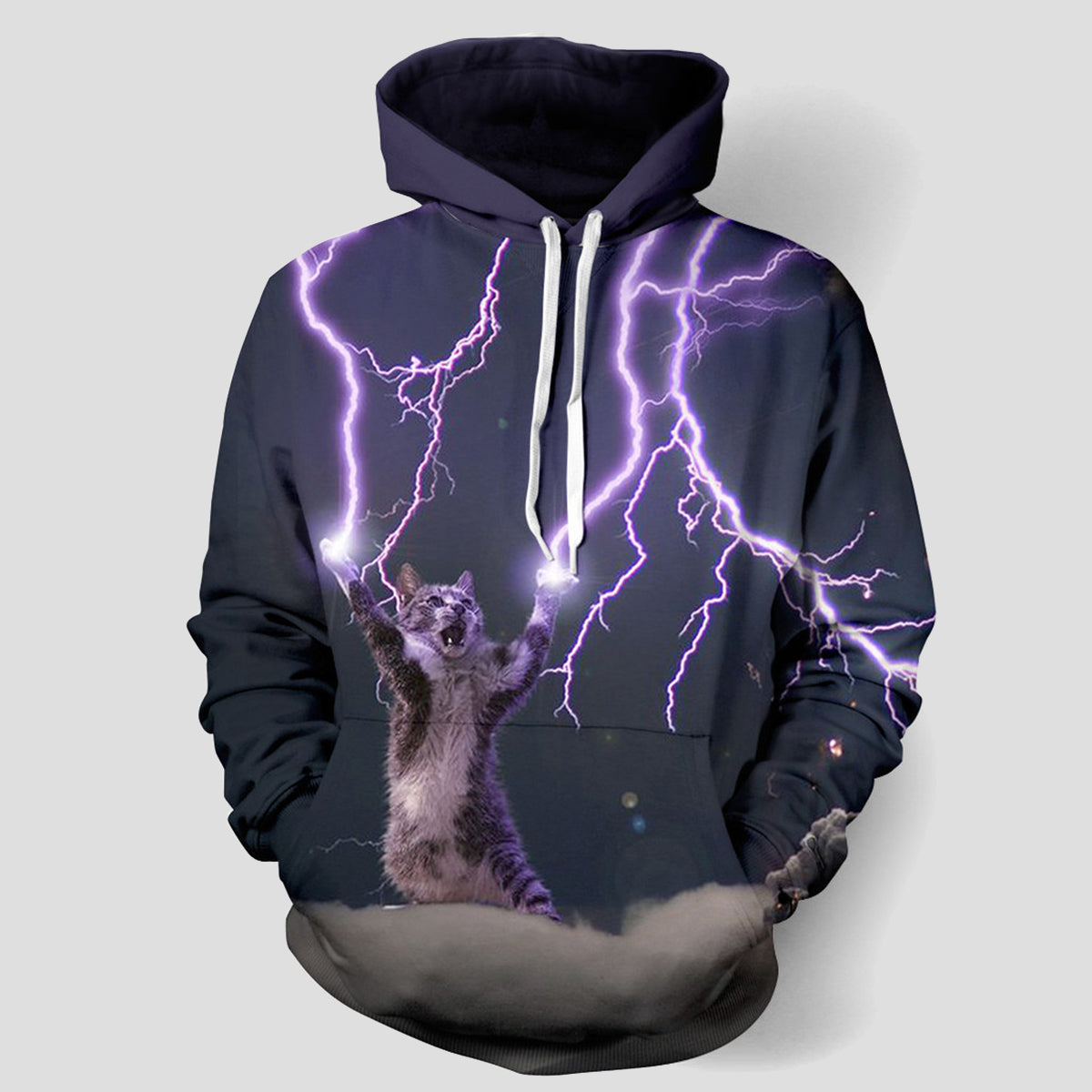 Full Size Printed Drawstring Hoodie with Pockets