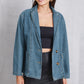 Pocketed Button Up Denim Jacket