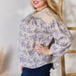 Hailey & Co Full Size Lace Detail Printed Blouse