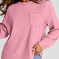 Full Size Texture Round Neck Long Sleeve Sweatshirt