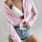 Heart Collared Neck Button Down Shirt