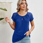 Lace Detail Round Neck Short Sleeve T-Shirt