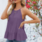 Tied Ruffled Round Neck Cami