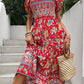 Floral Off-Shoulder Smocked Midi Dress