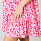 Double Take Short Flounce Sleeve Tiered Dress