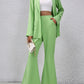 Long Sleeve Blazer and Flare Pants Set