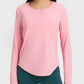 Round Neck Long Sleeve Sport Top