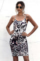 Leopard Spaghetti Strap Bodycon Dress Leopard