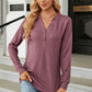 V-Neck Long Sleeve Blouse