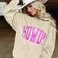 Full Size HOWDY Graphic Round Neck Sweatshirt