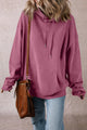 Drawstring Pocketed Long Sleeve Hoodie Moonlit Mauve
