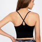 Crisscross Back Scoop Neck Sports Cami