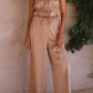 Ruffled Sleeveless Top and Wide Leg Pants Set