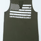 US Flag Graphic Cutout Round Neck Tank