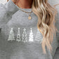 Christmas Tree Graphic Drop Shoulder Sweatshirt