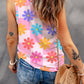 Flower Printed Round Neck Tank