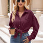 Mandy Collared Neck Dropped Shoulder Shirt