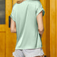 Boat Neck Short Sleeve Blouse