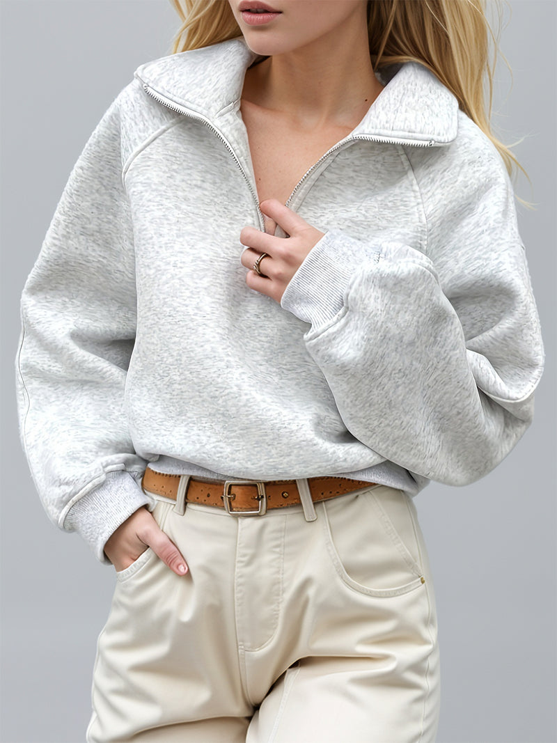 Half Zip Long Sleeve Sweatshirt