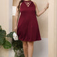 Plus Size Cutout Round Neck Sleeveless Dress