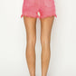 RISEN High Waist Frayed Hem Denim Shorts